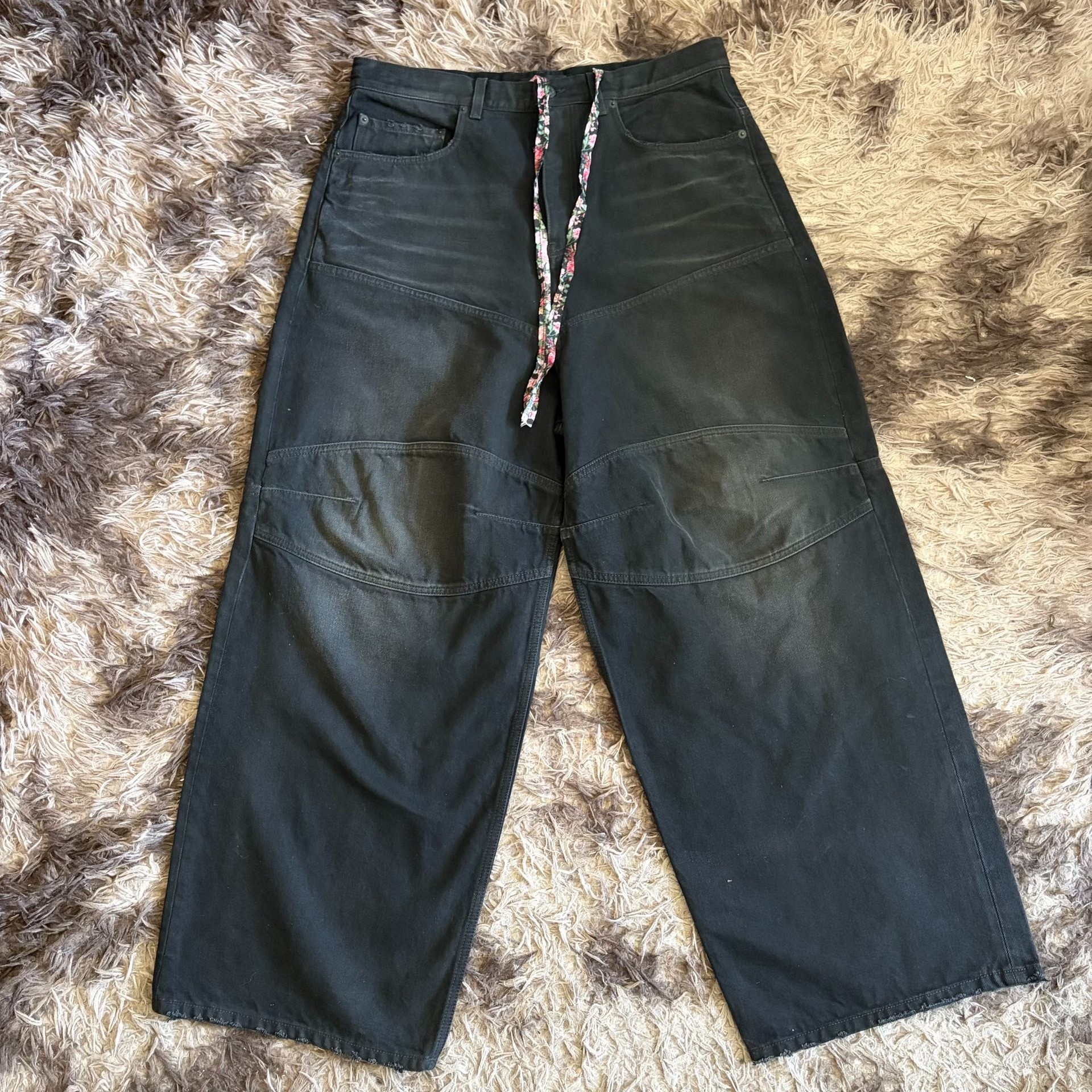 Balenciaga 25SS Wide-Leg Denim Cargo Pants