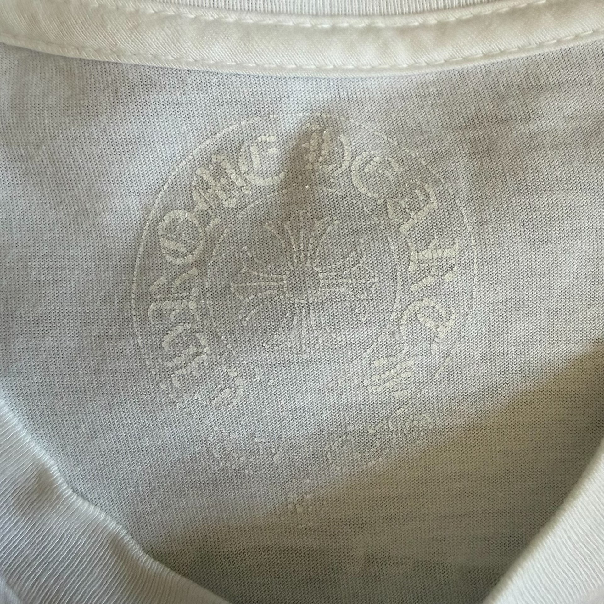 Chrome Hearts Men’s White Logo T-Shirt — detail