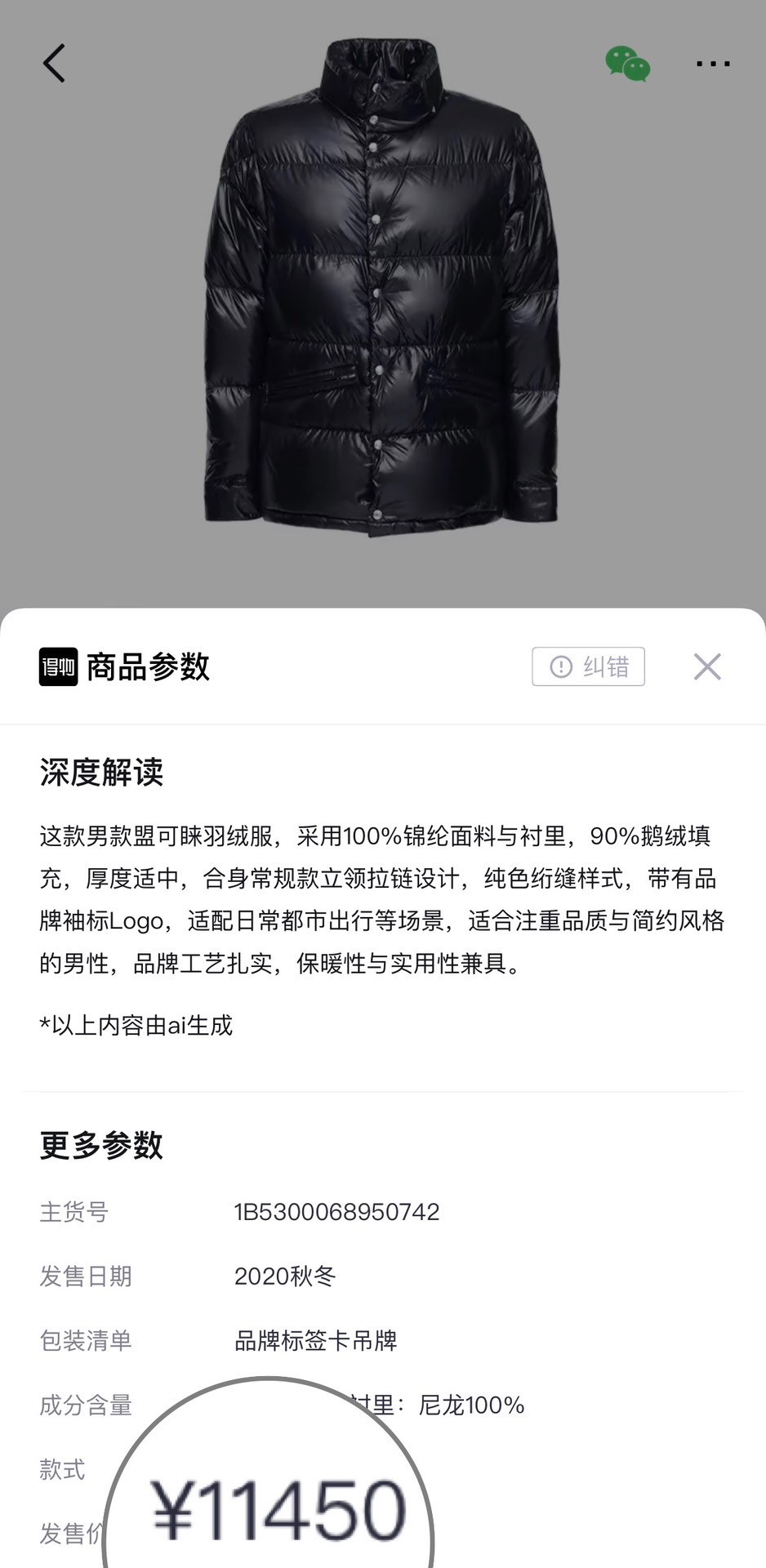 Moncler Rateau FW21 Puffer Jacket — back