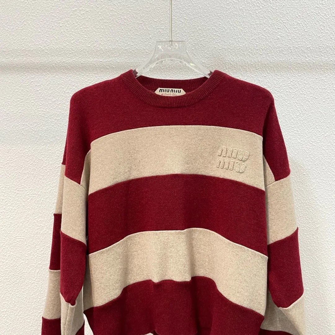 Miu Miu Striped Knit Sweater — front