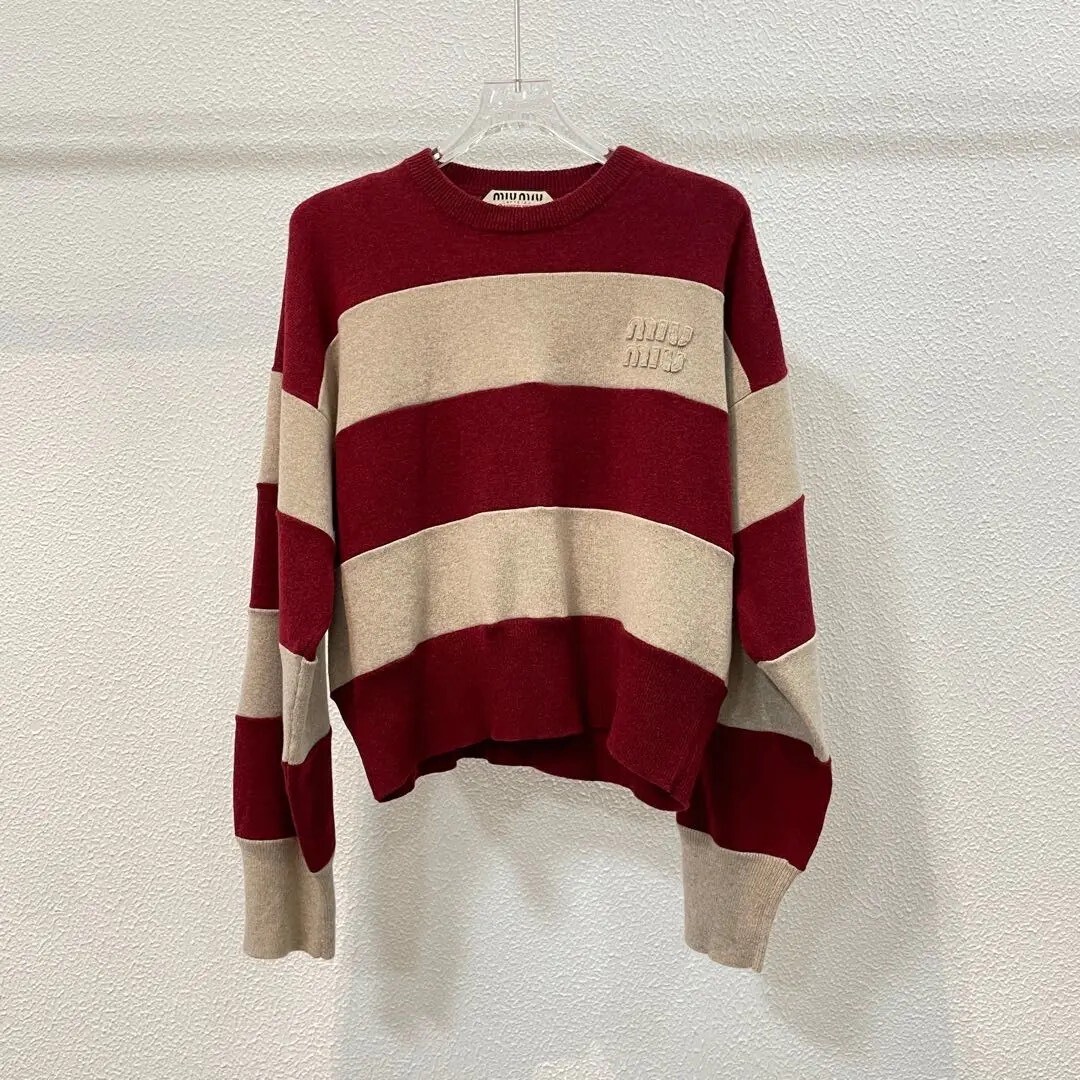 Miu Miu Striped Knit Sweater