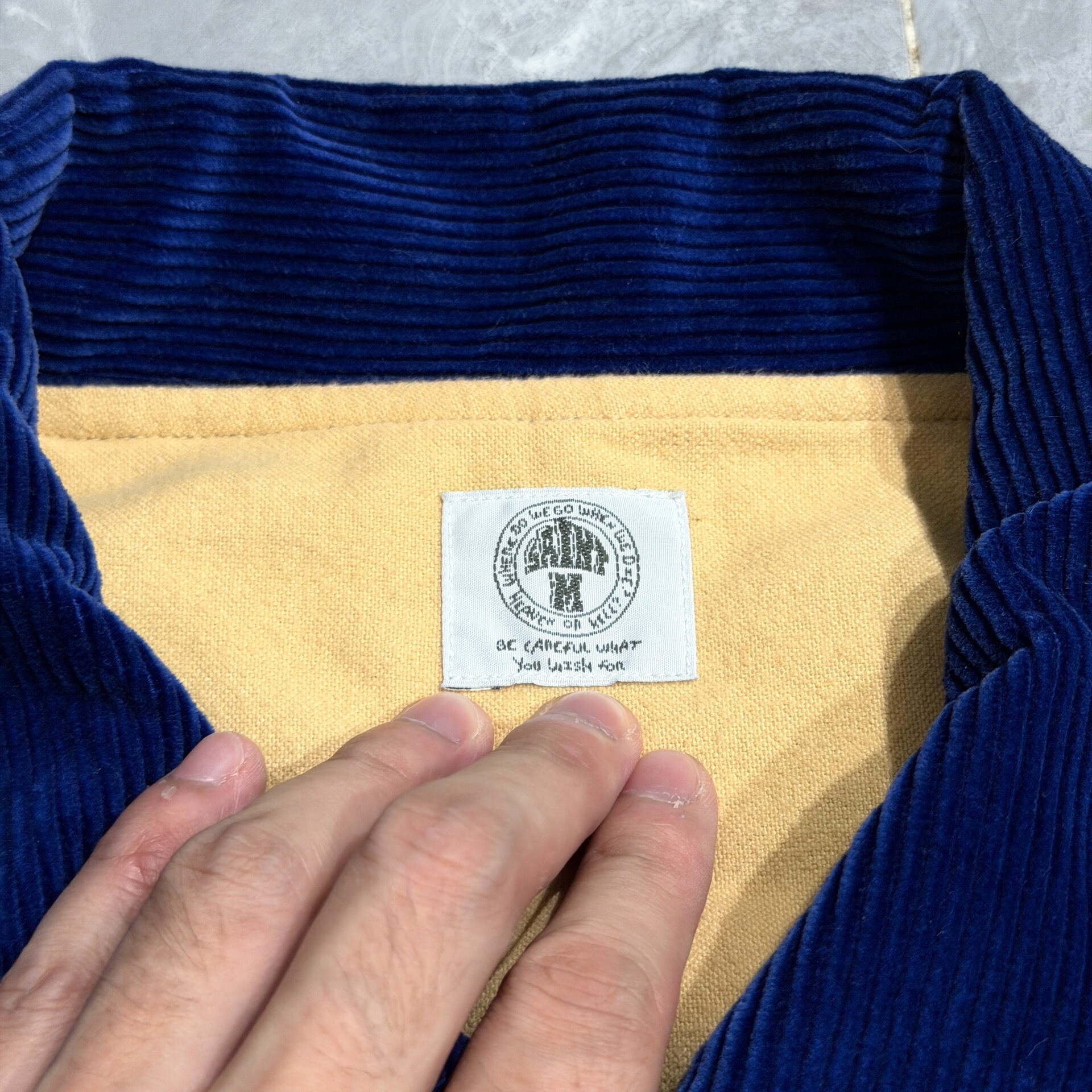 Saint Michael Limited Clown Corduroy Jacket — label