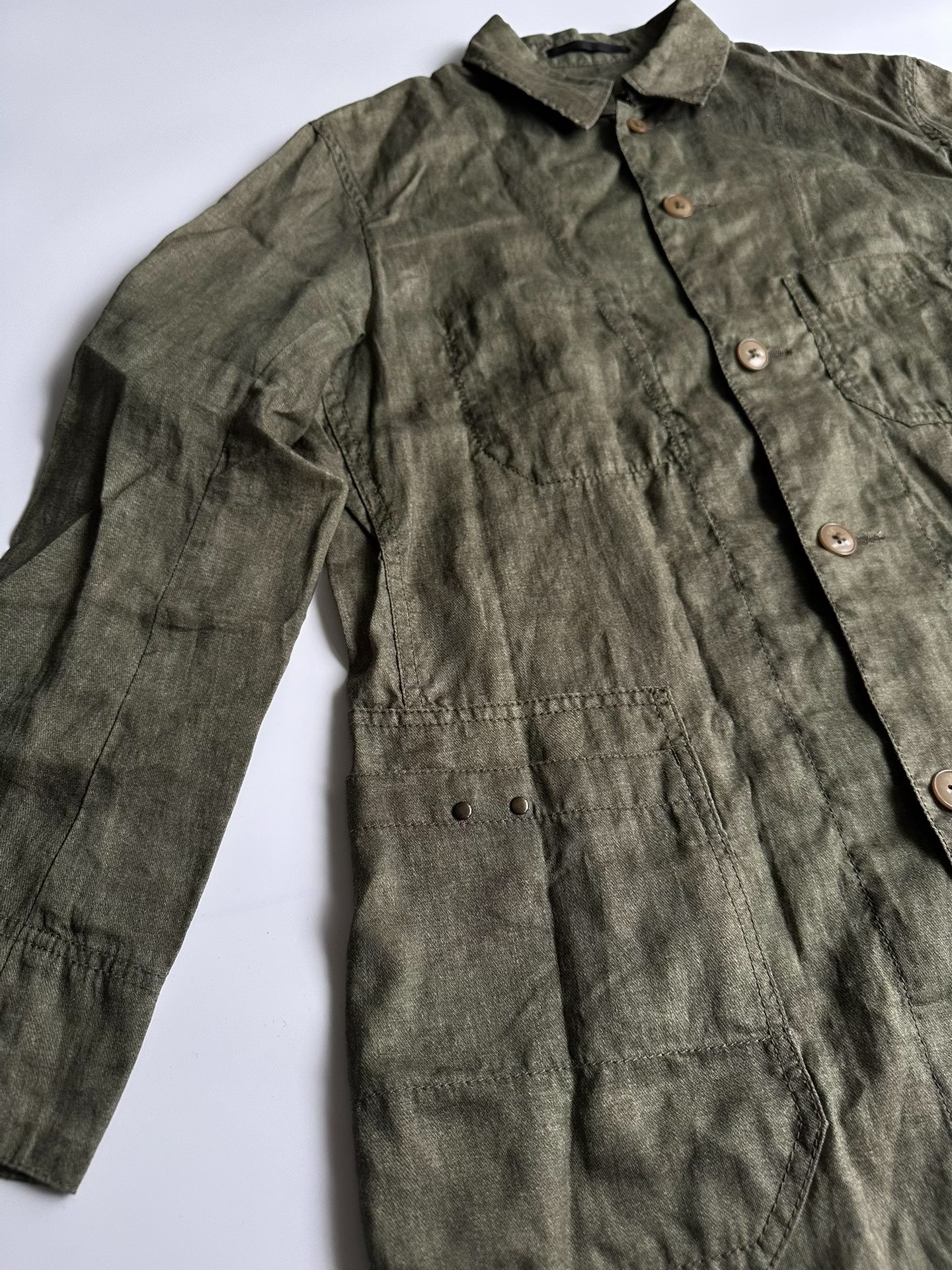 Y's Yohji Yamamoto Olive Green Jacket — back