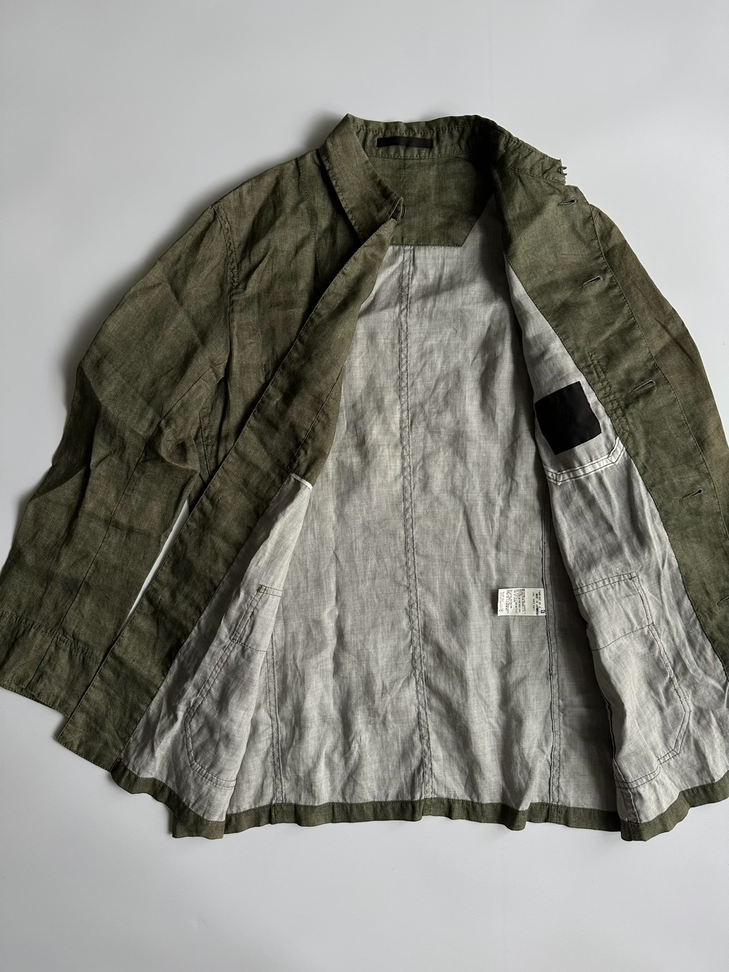 Y's Yohji Yamamoto Olive Green Jacket — detail