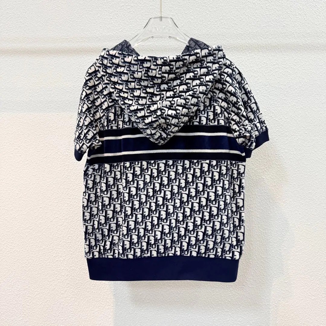Dior Oblique Short-sleeved Hooded Sweater — detail
