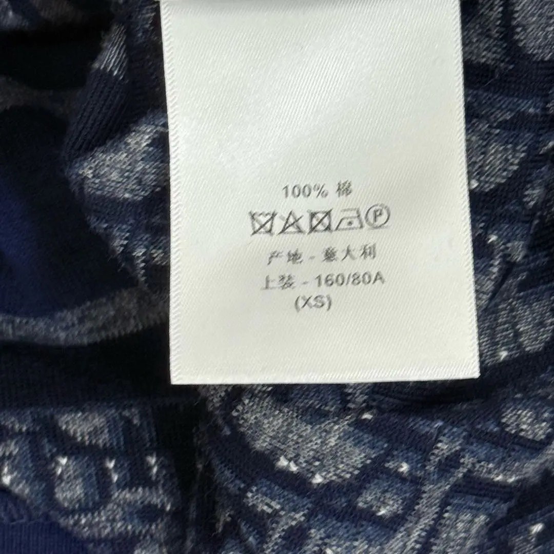 Dior Oblique Short-sleeved Hooded Sweater — label