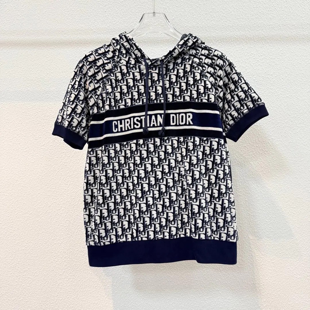 Dior Oblique Short-sleeved Hooded Sweater