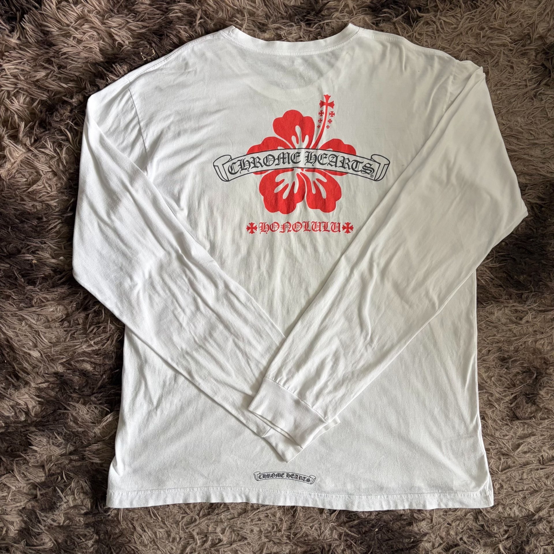 Chrome Hearts White Long Sleeve Hawaii Limited — front