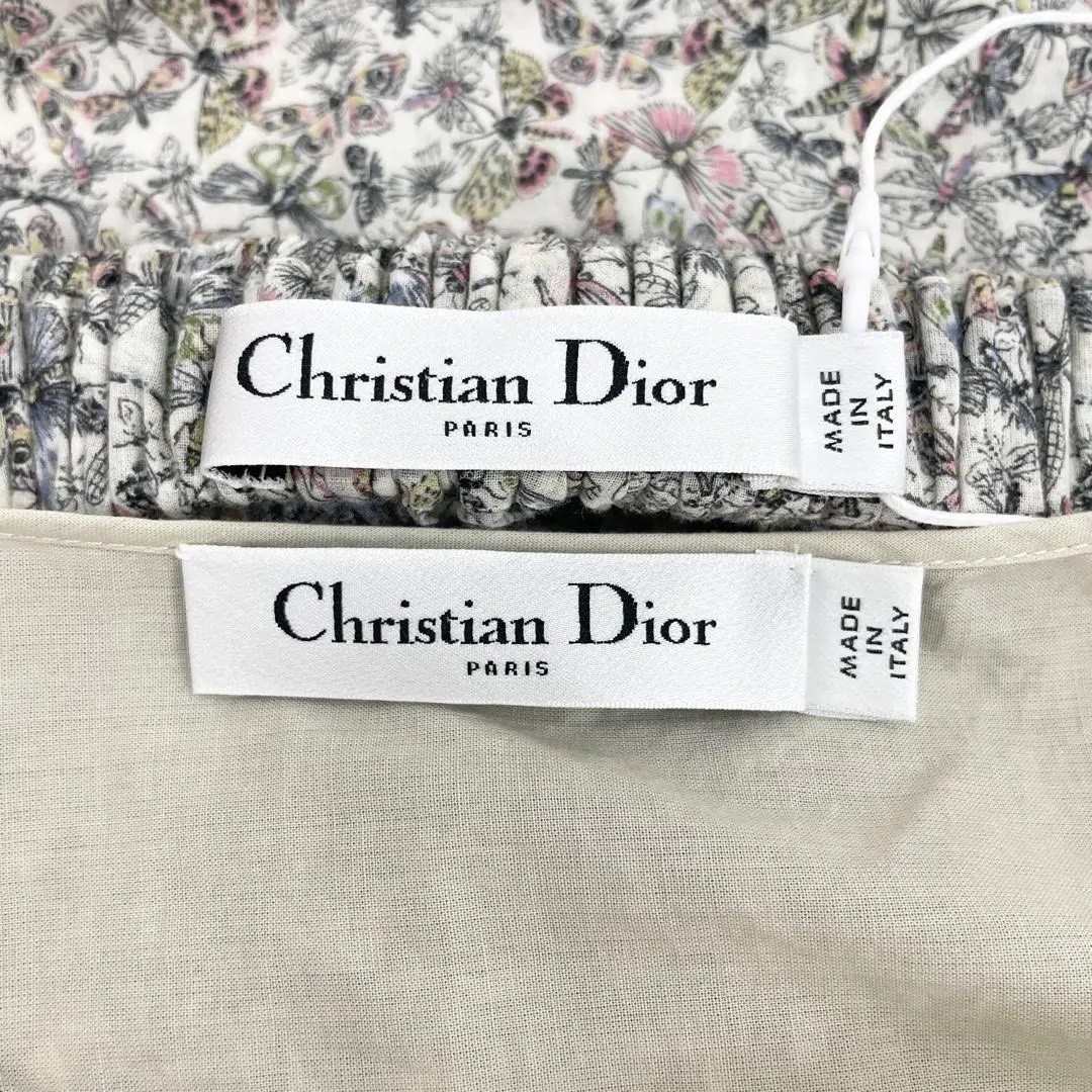 Dior Butterfly Print Midi Skirt — label