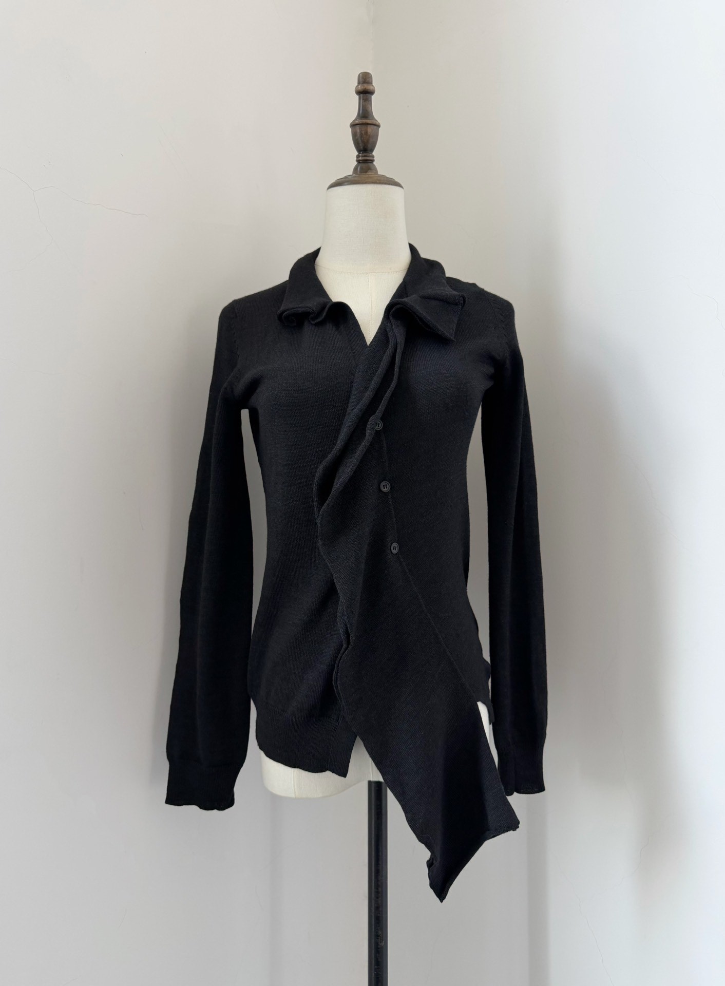 Yohji Yamamoto Noir Collared Knit Top