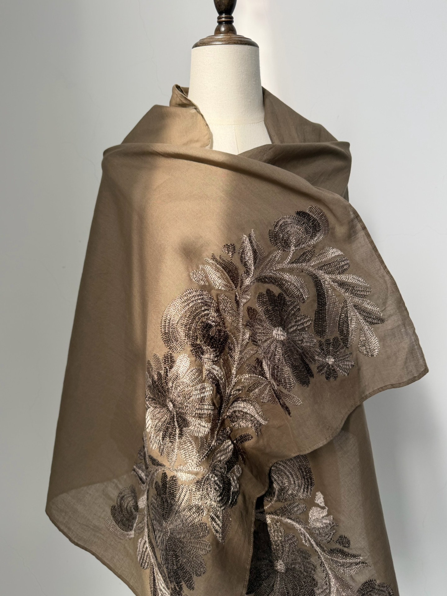 Comme des Garcons Tricot Embroidered Shawl — detail