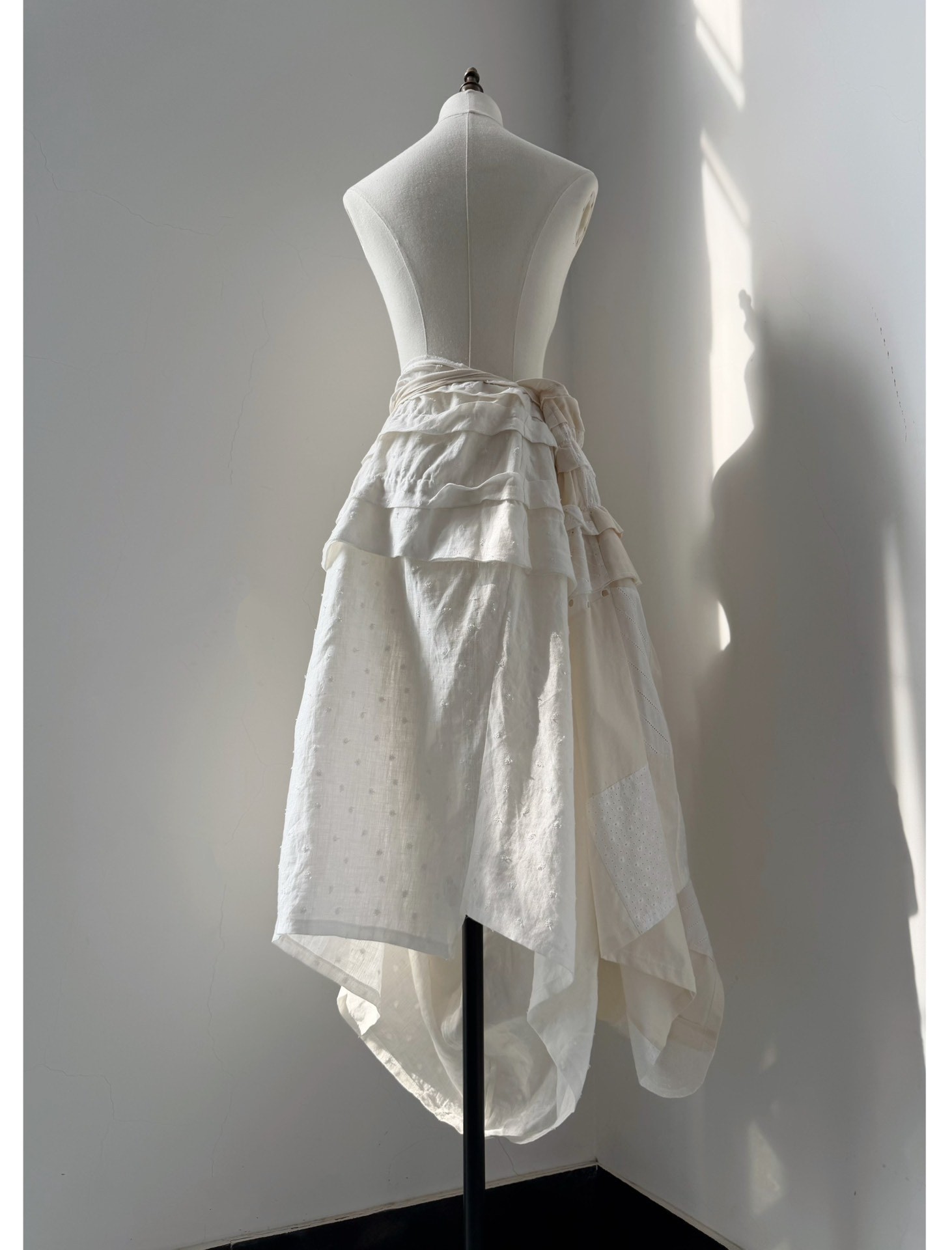 Comme des Garçons TAO Patchwork Asymmetrical Skirt — detail