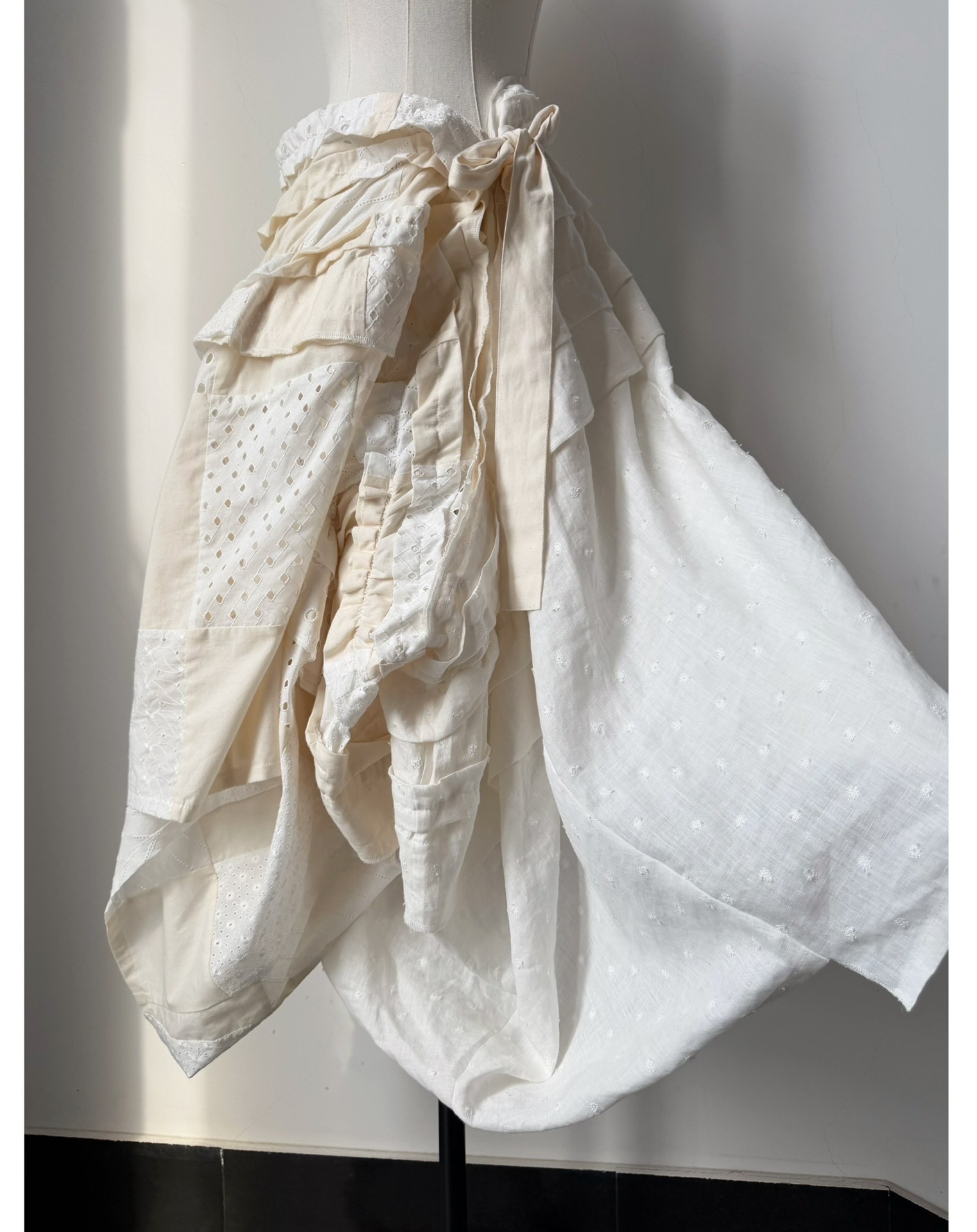 Comme des Garçons TAO Patchwork Asymmetrical Skirt — label