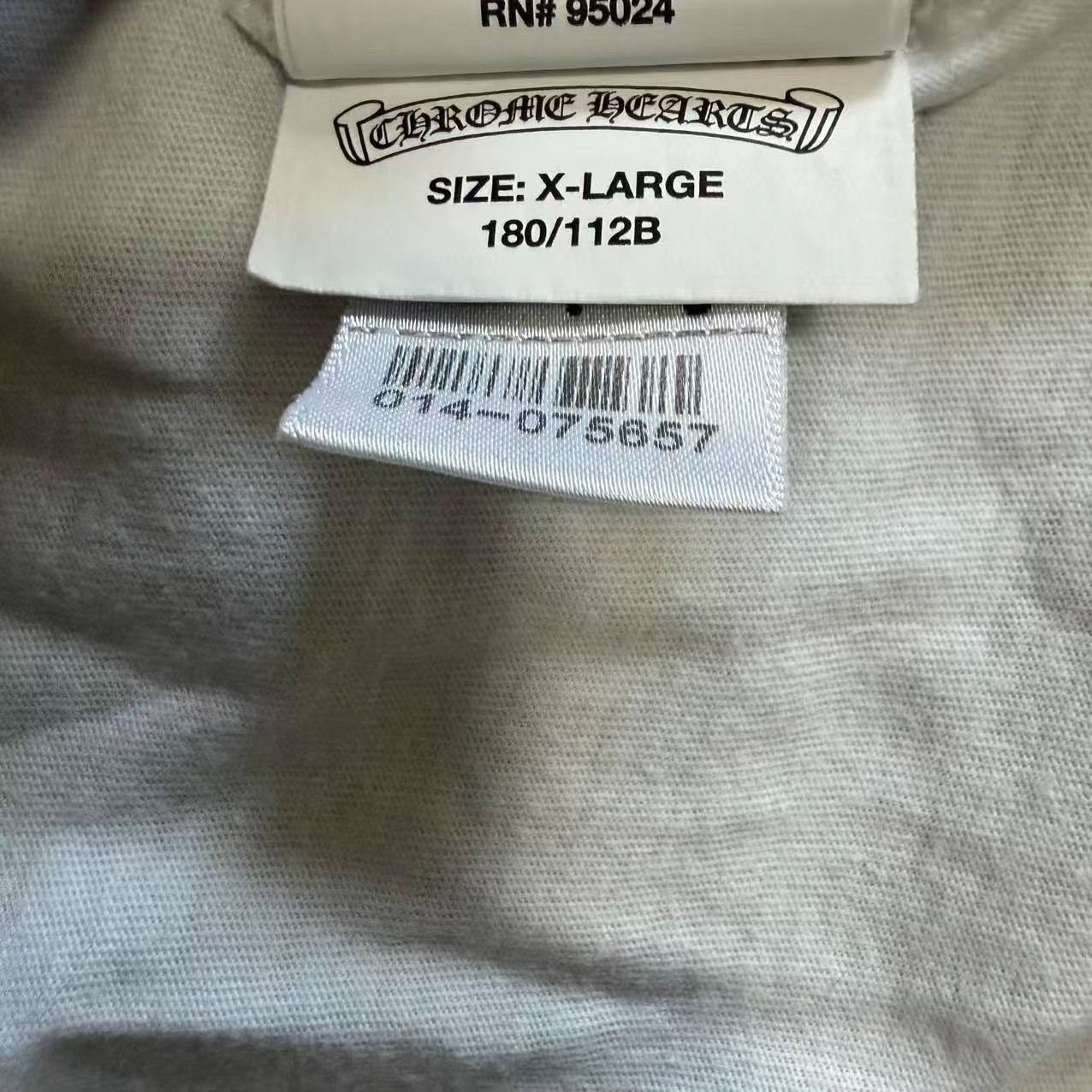 Chrome Hearts White Cross Short Sleeve Tee — label