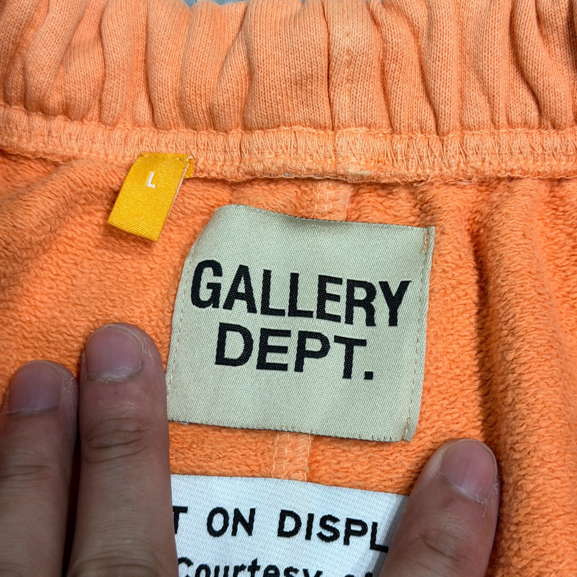 Gallery Dept Orange Athletic Shorts — back