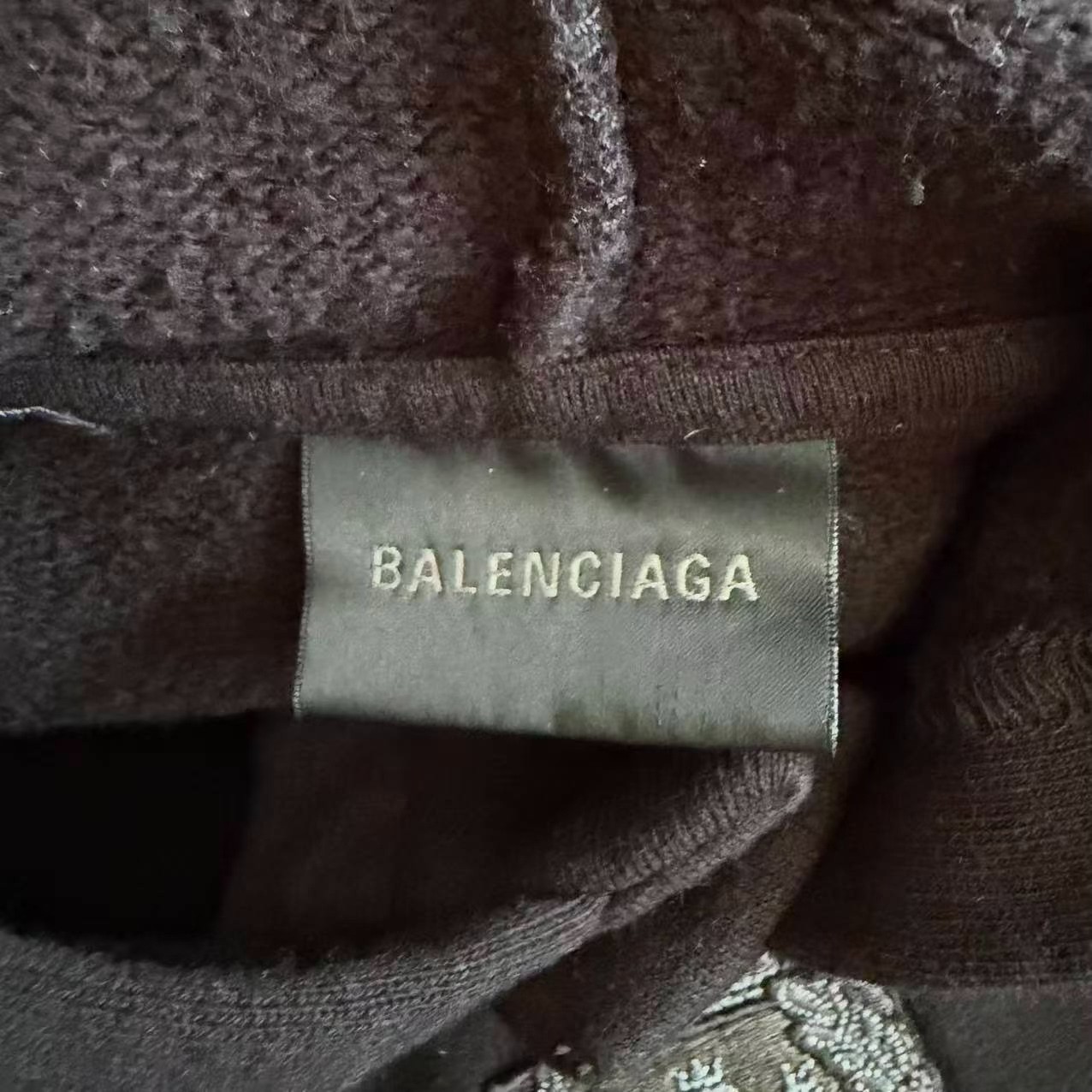 Balenciaga 26SS Black Soccer Hoodie — back