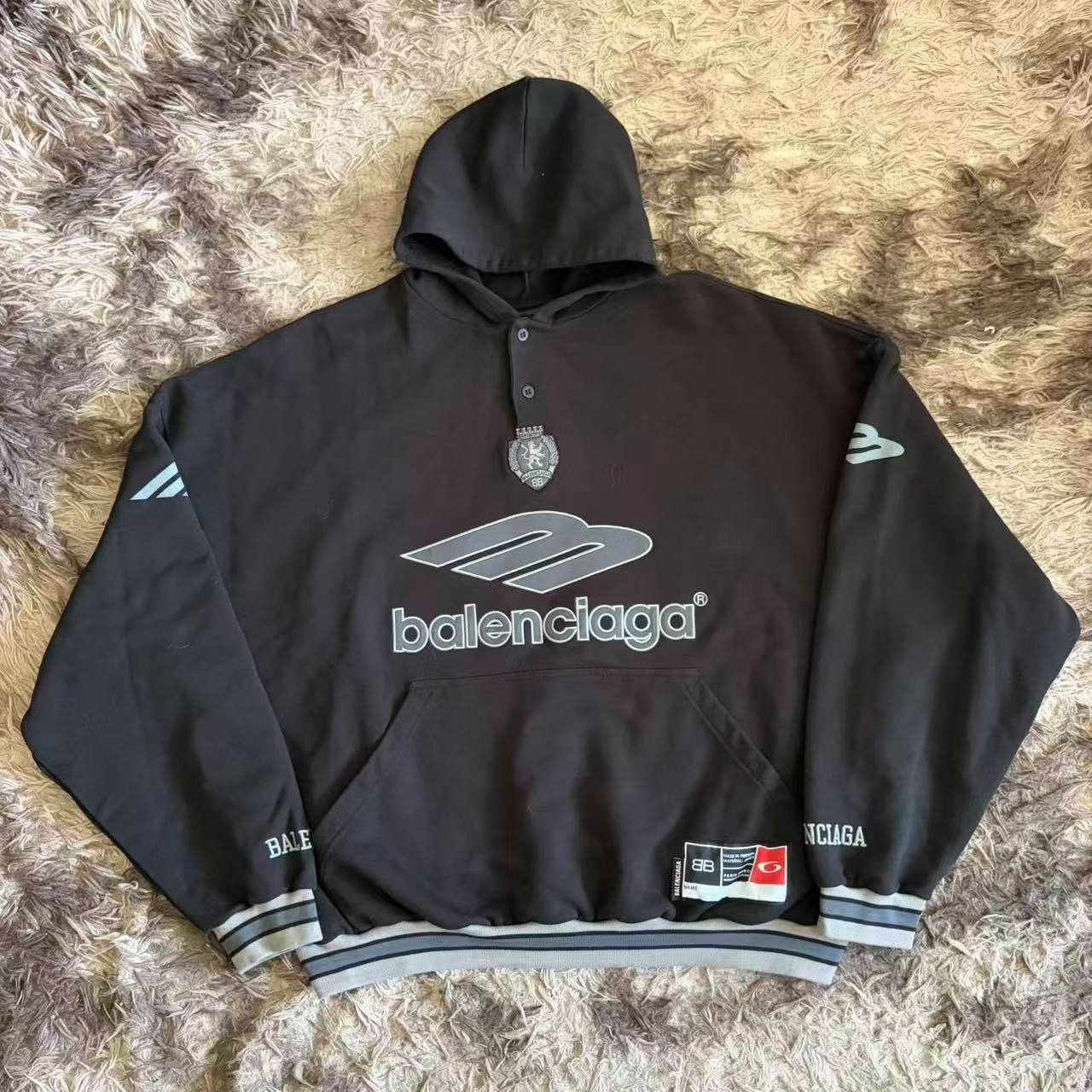 Balenciaga 26SS Black Soccer Hoodie