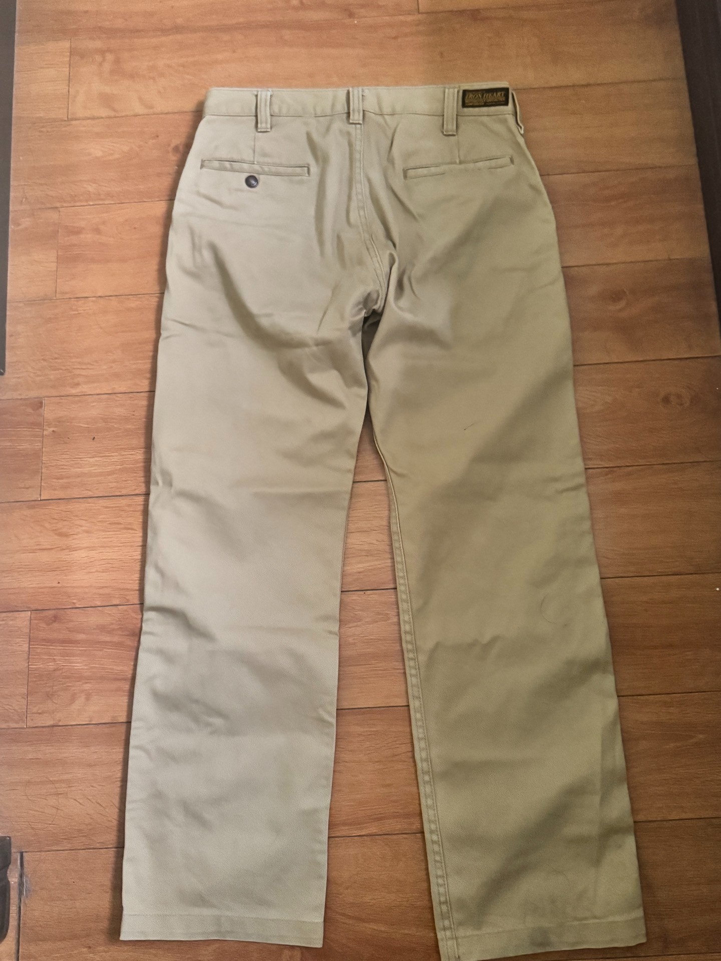 Iron Heart Beige Twill Casual Pants — front
