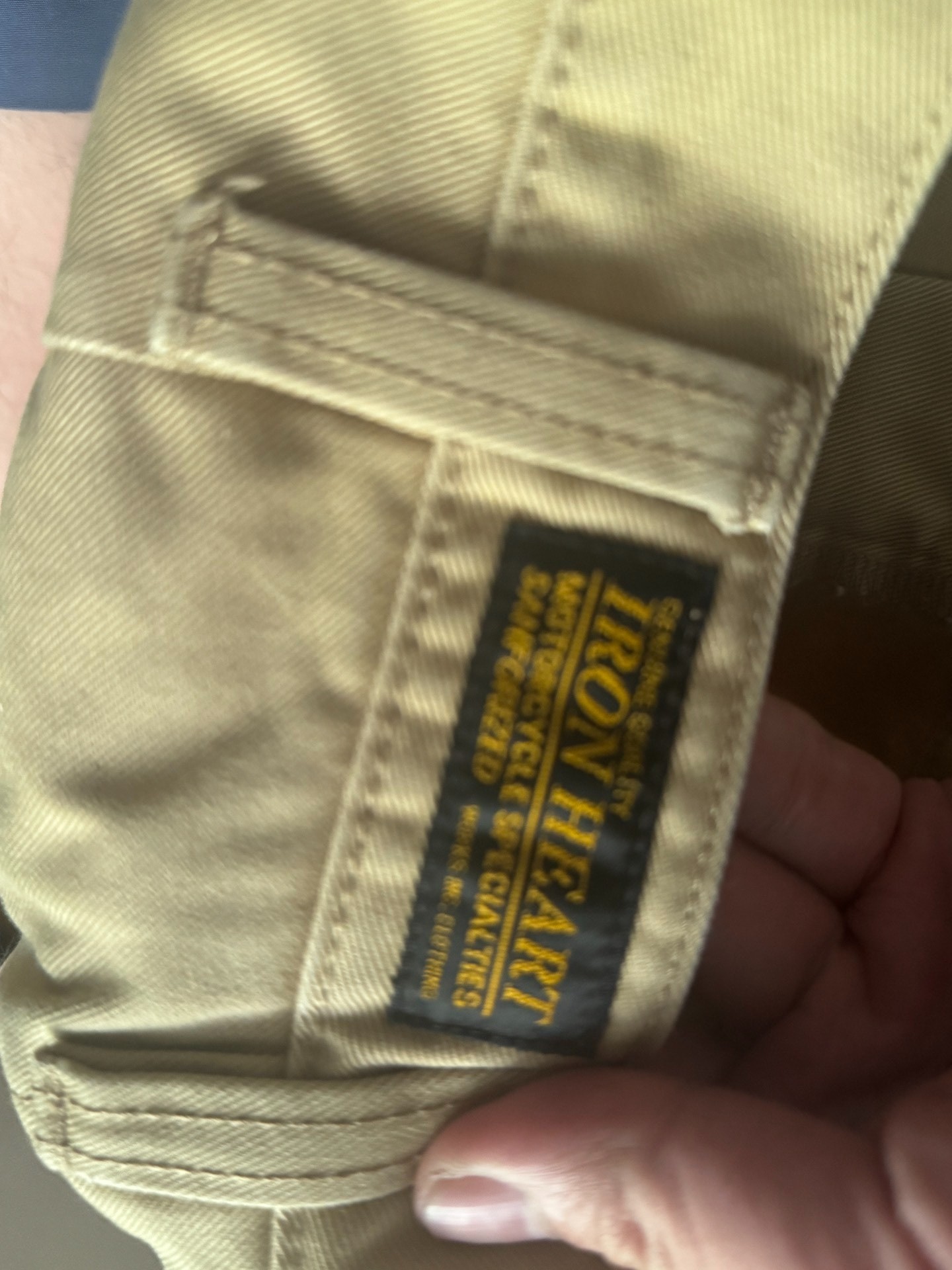 Iron Heart Beige Twill Casual Pants — back