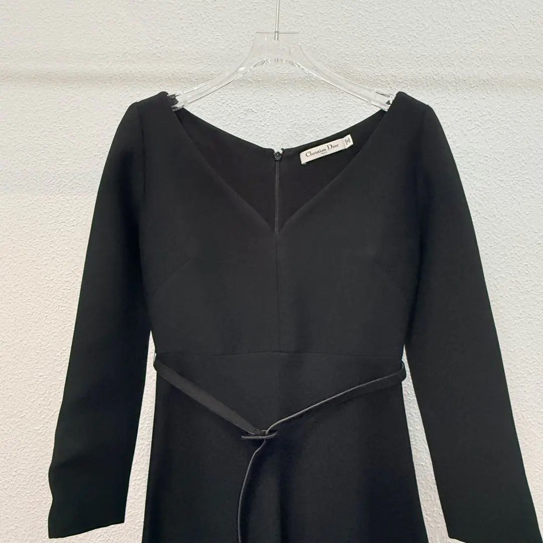 Dior Black V-Neck Dress — front