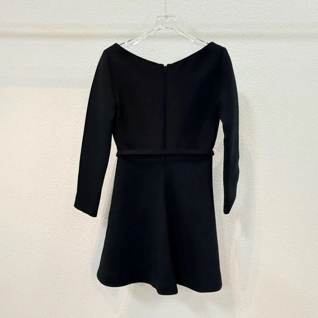 Dior Black V-Neck Dress — detail
