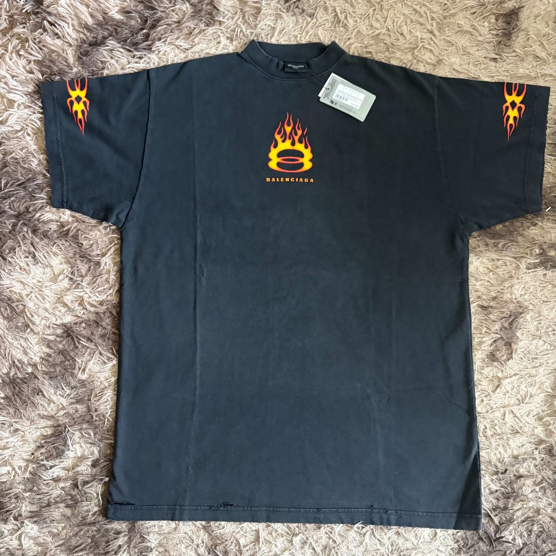 Balenciaga Double Flame Logo T-Shirt