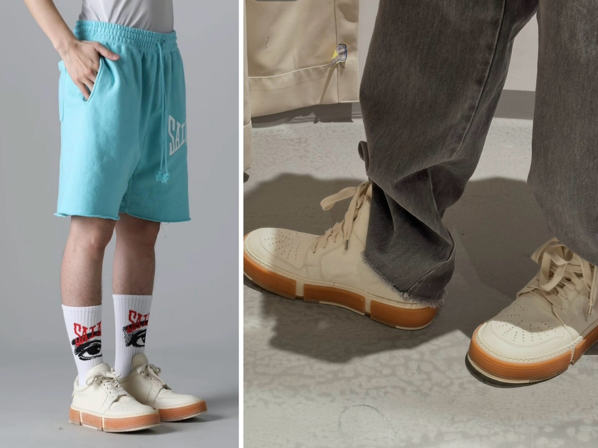 Guidi GJ04 White High-Top Sneakers — front