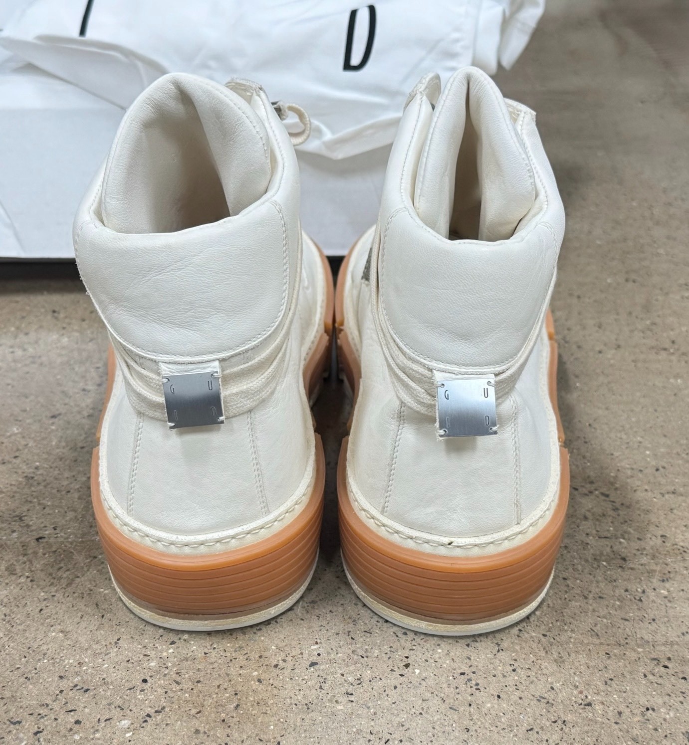 Guidi GJ04 White High-Top Sneakers — back