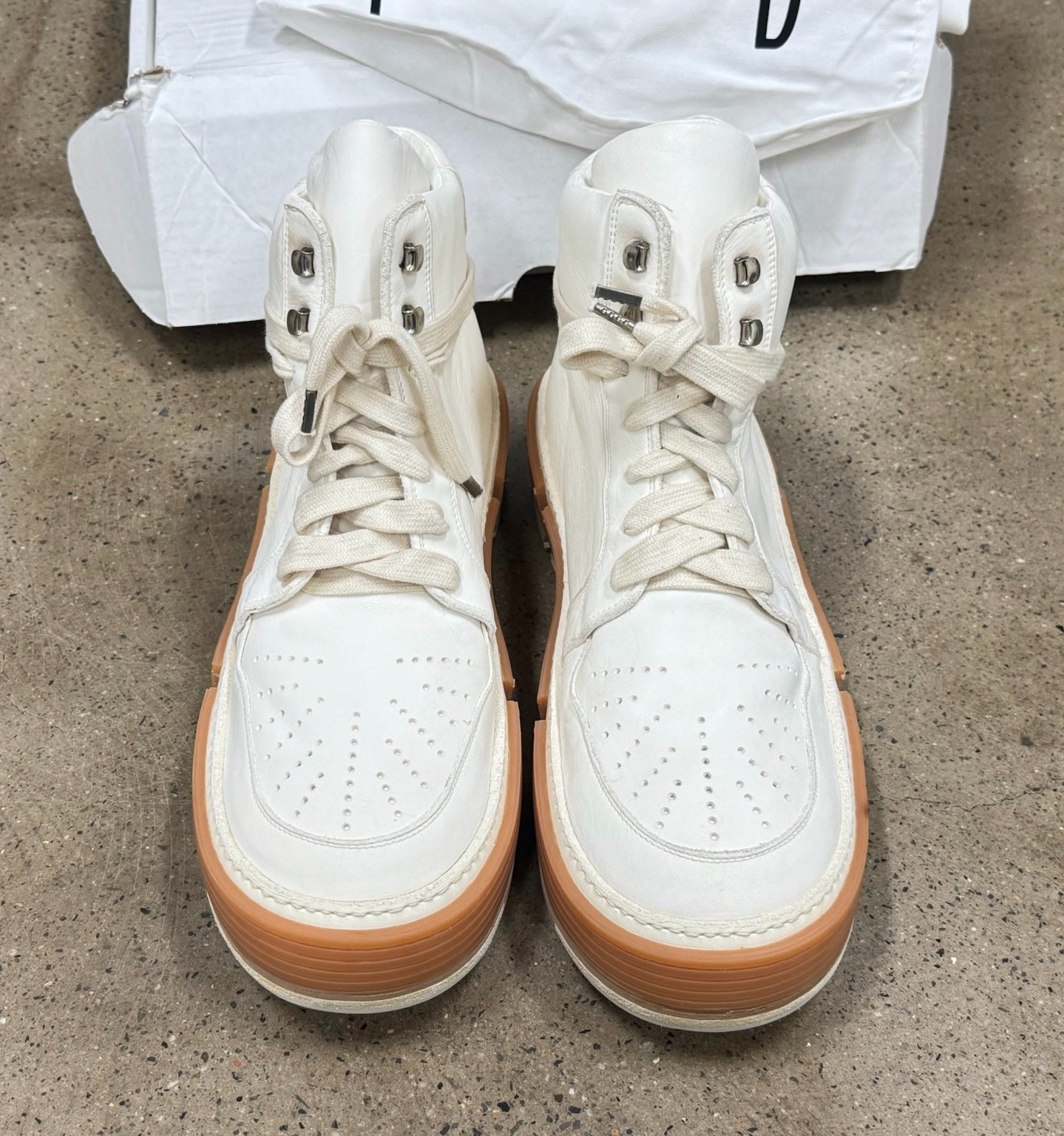 Guidi GJ04 White High-Top Sneakers — detail