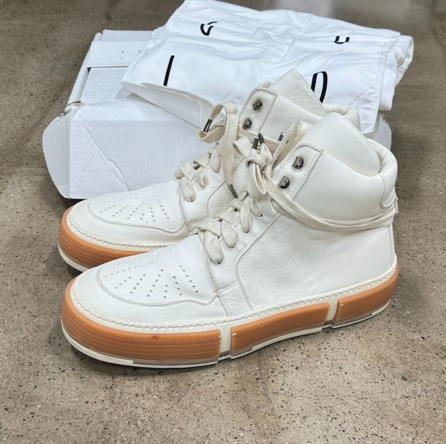 Guidi GJ04 White High-Top Sneakers