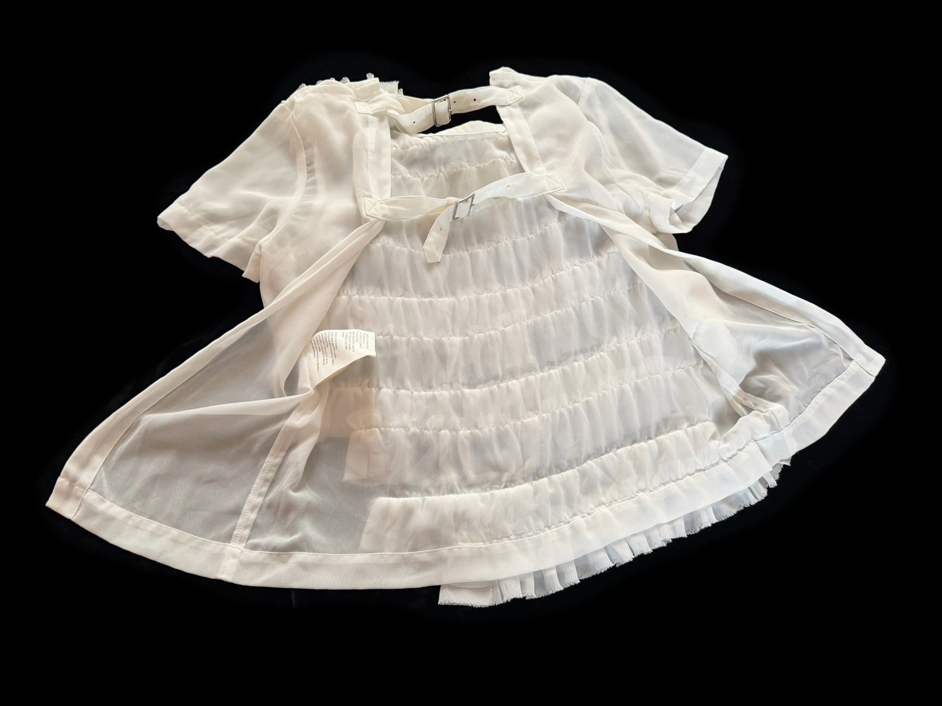Comme des Garcons Tiered Ruffle Short Top — label