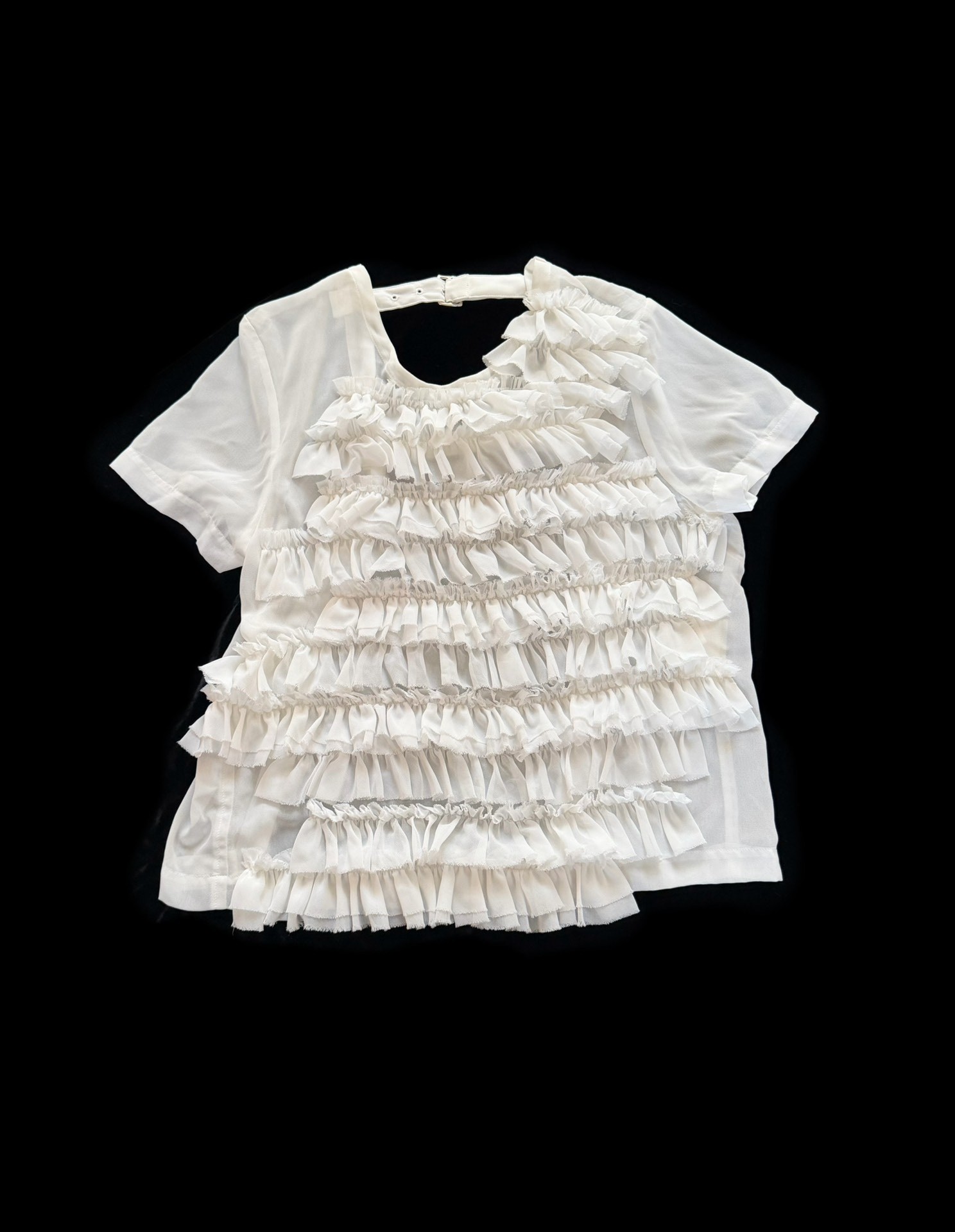Comme des Garcons Tiered Ruffle Short Top