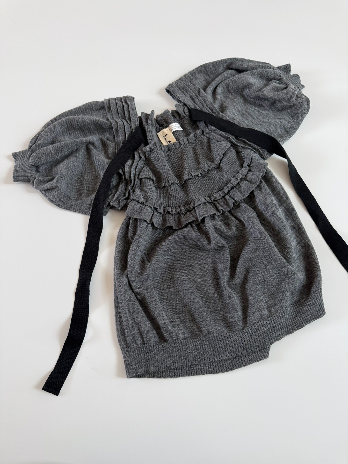 Comme des Garcons TAO Puff Sleeve Knit Top — back