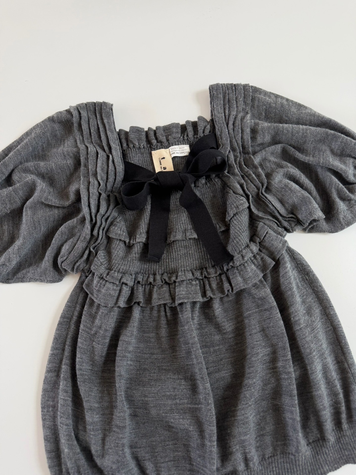 Comme des Garcons TAO Puff Sleeve Knit Top — front