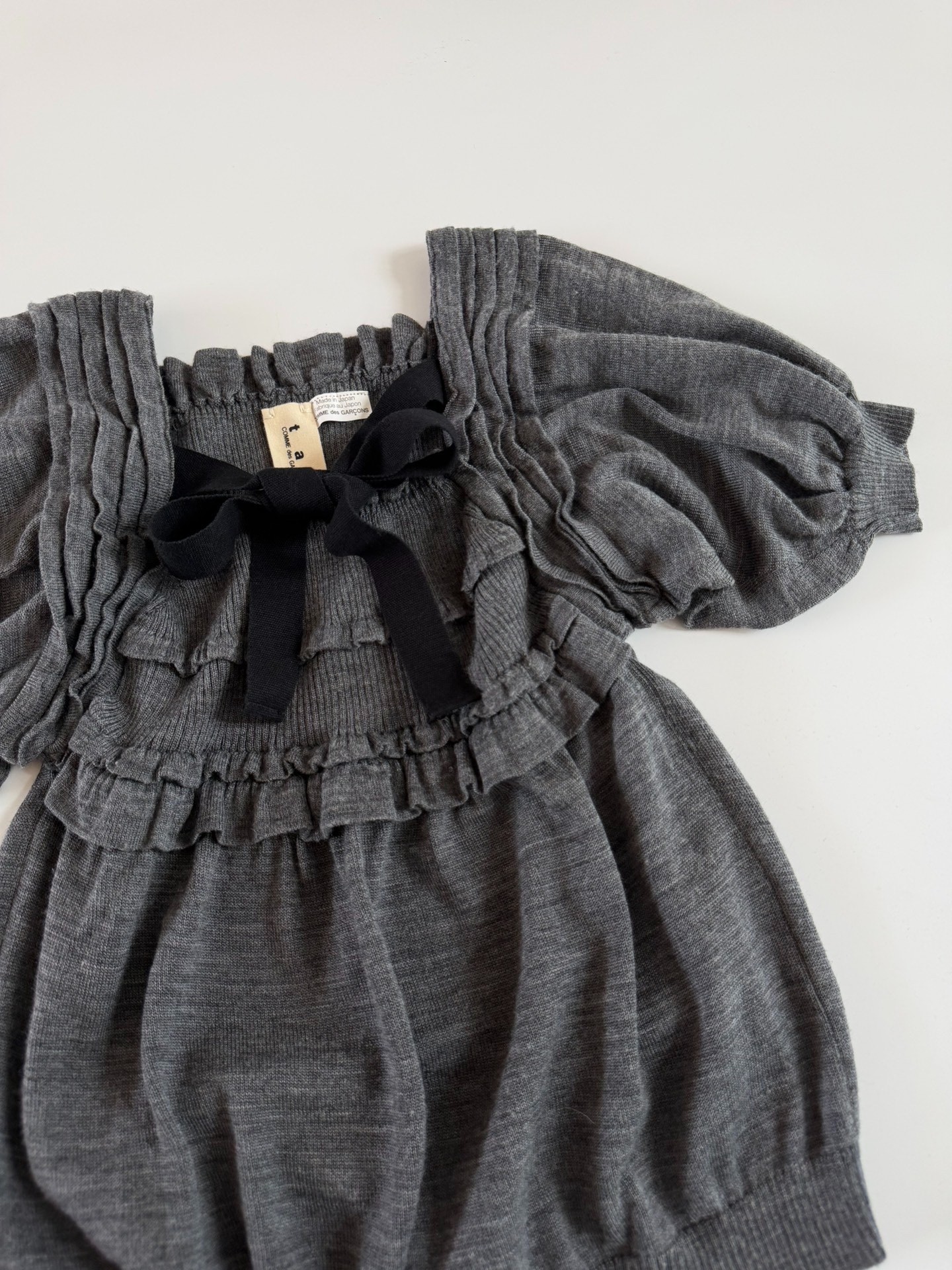 Comme des Garcons TAO Puff Sleeve Knit Top — label