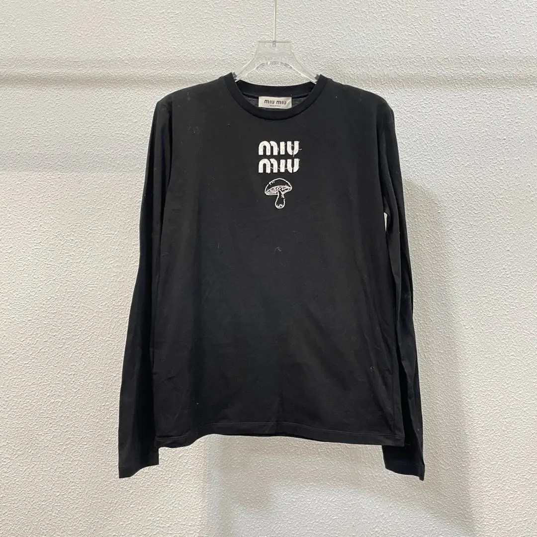 Miu Miu Mushroom Print Long-sleeve T-shirt