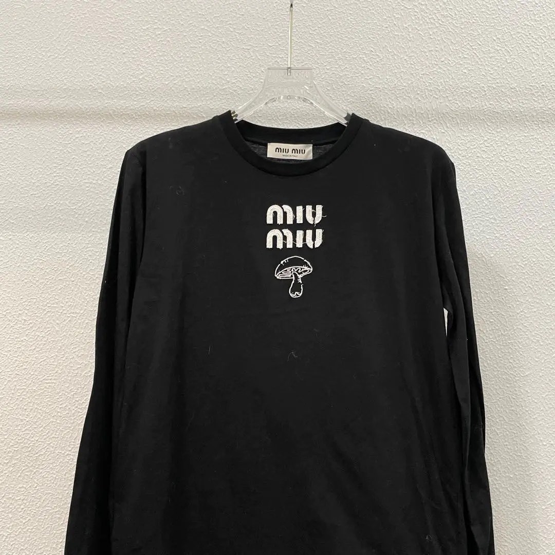 Miu Miu Mushroom Print Long-sleeve T-shirt — front
