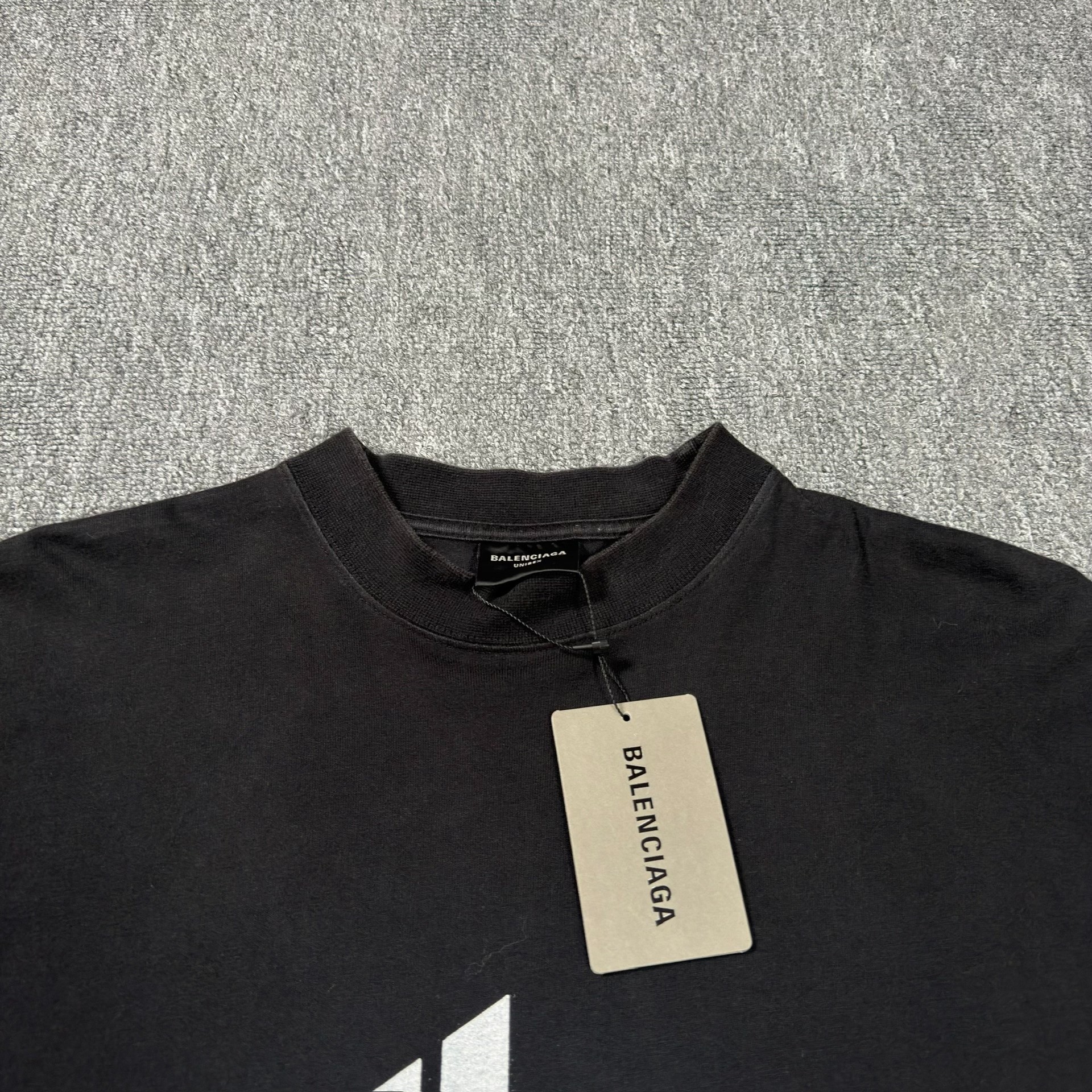 Balenciaga Black Short Sleeve T-Shirt — detail