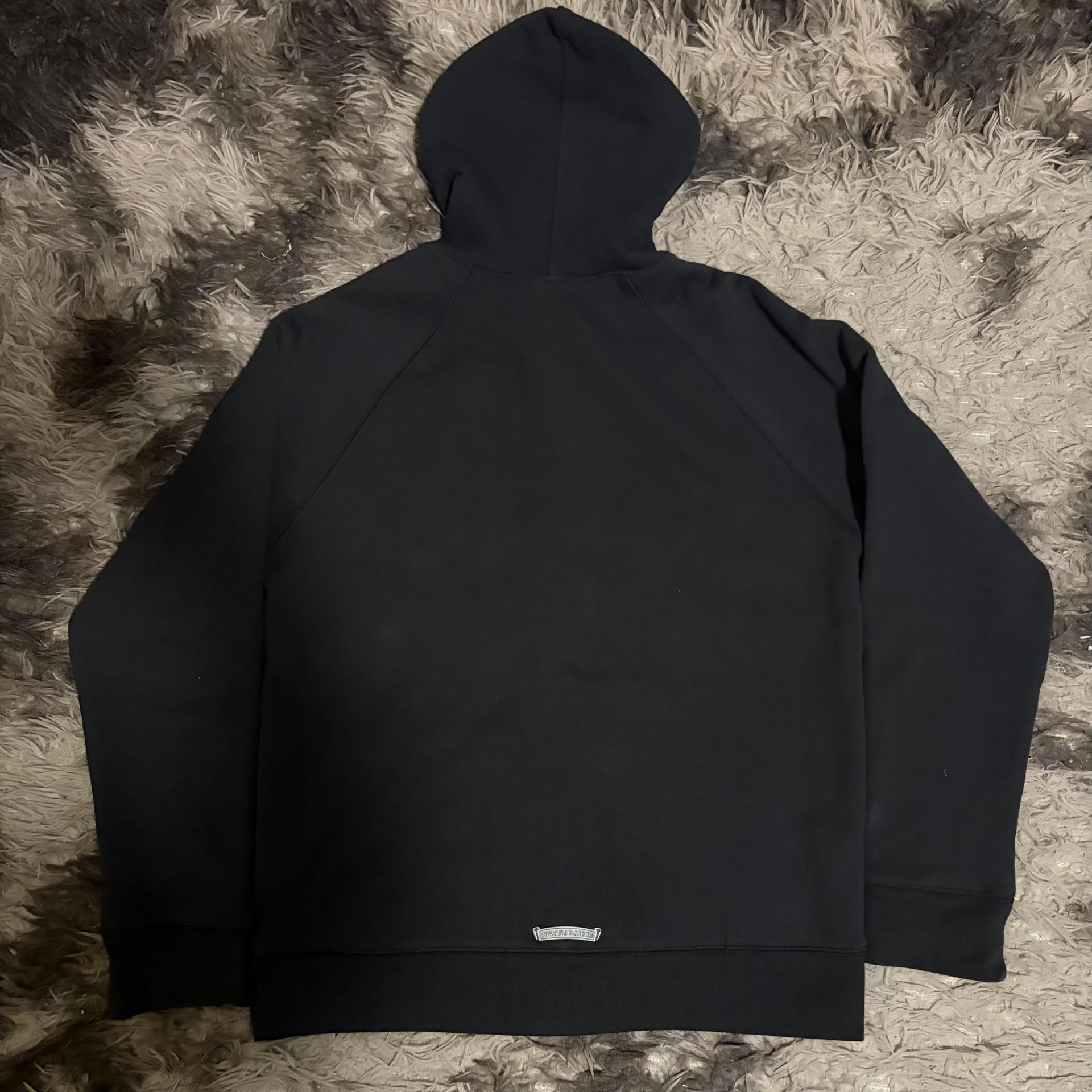 Chrome Hearts Black Triple Cross Zip-Up Hoodie — front
