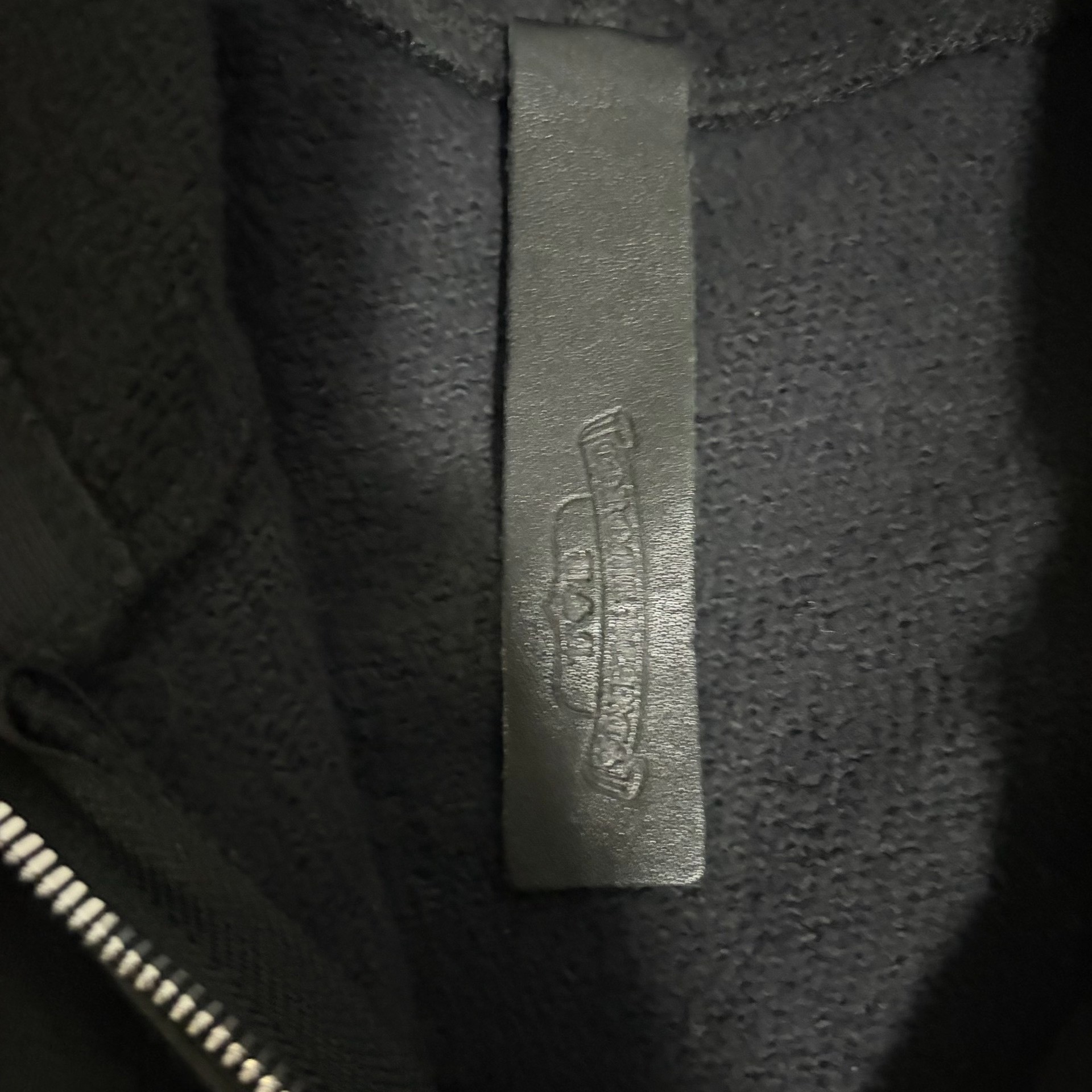 Chrome Hearts Black Triple Cross Zip-Up Hoodie — detail