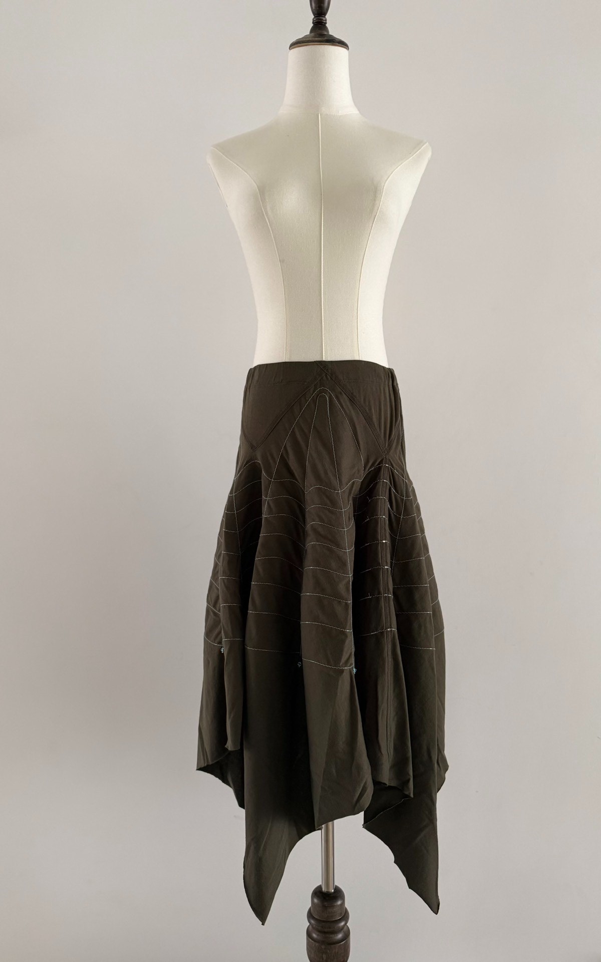 Issey Miyake 90s Spiderweb Skirt — front
