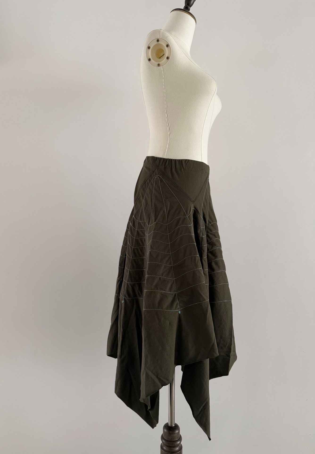 Issey Miyake 90s Spiderweb Skirt — back