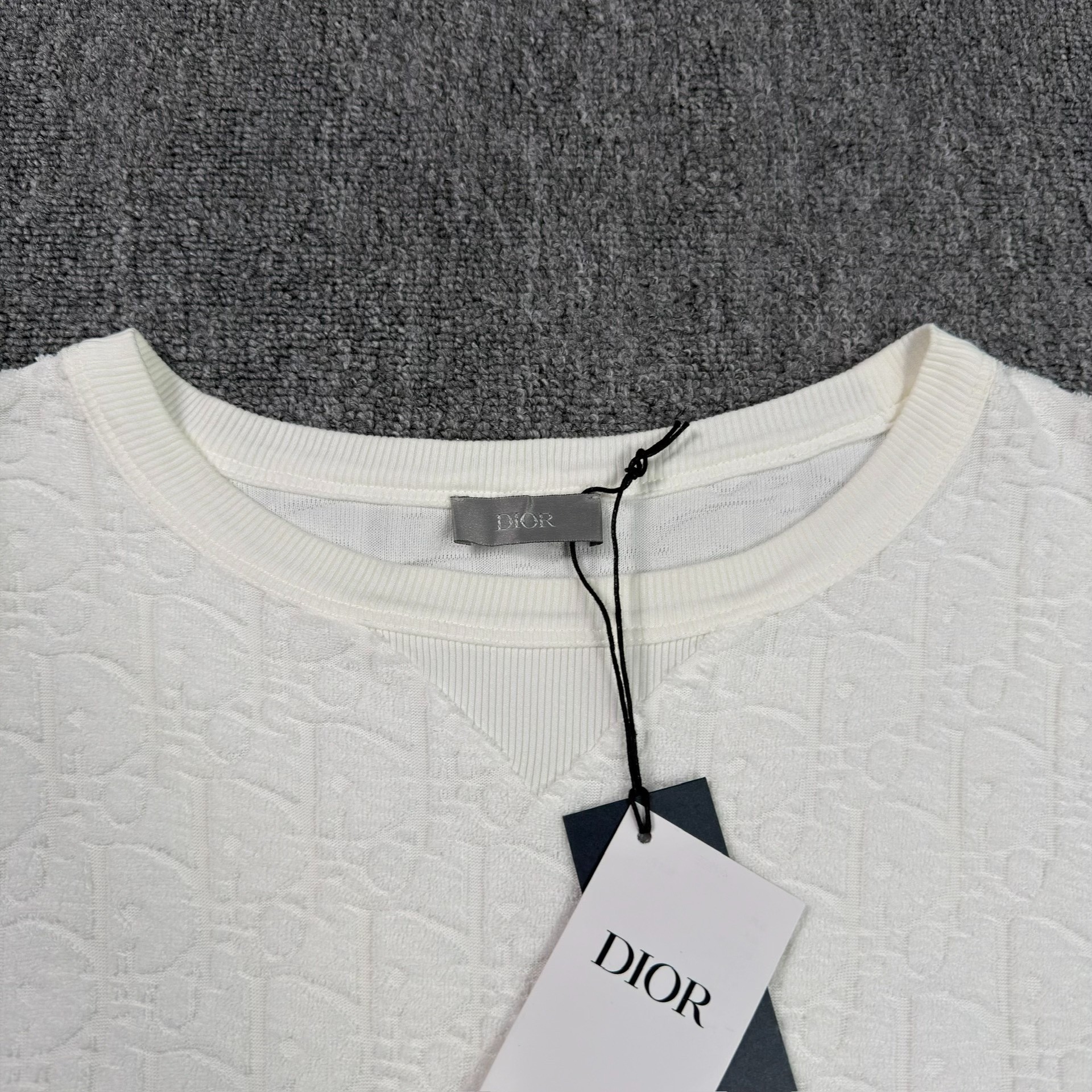 Dior White Monogram Towel Tee — detail