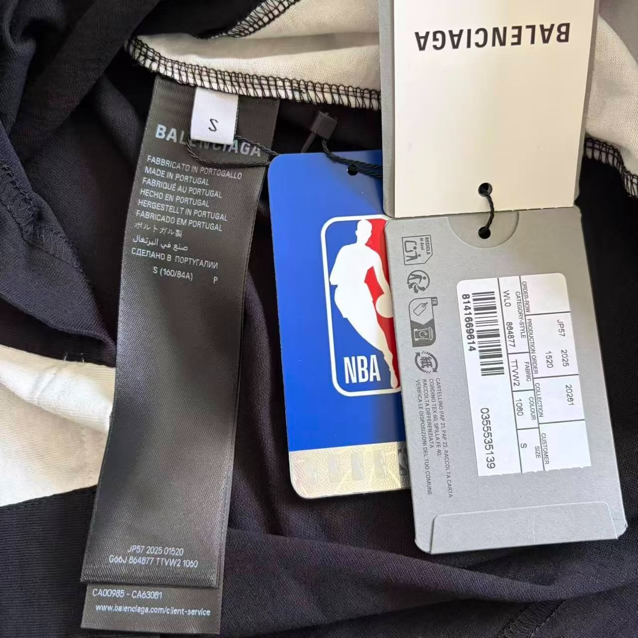 Balenciaga NBA Oversized Long Sleeve Jersey — back