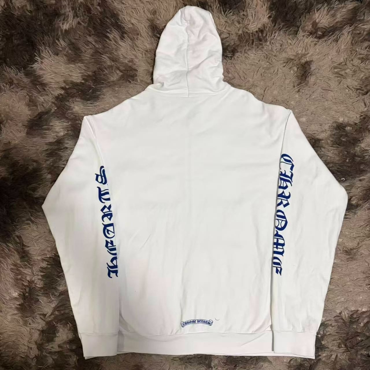 Chrome Hearts White Zip-Up Hoodie — front