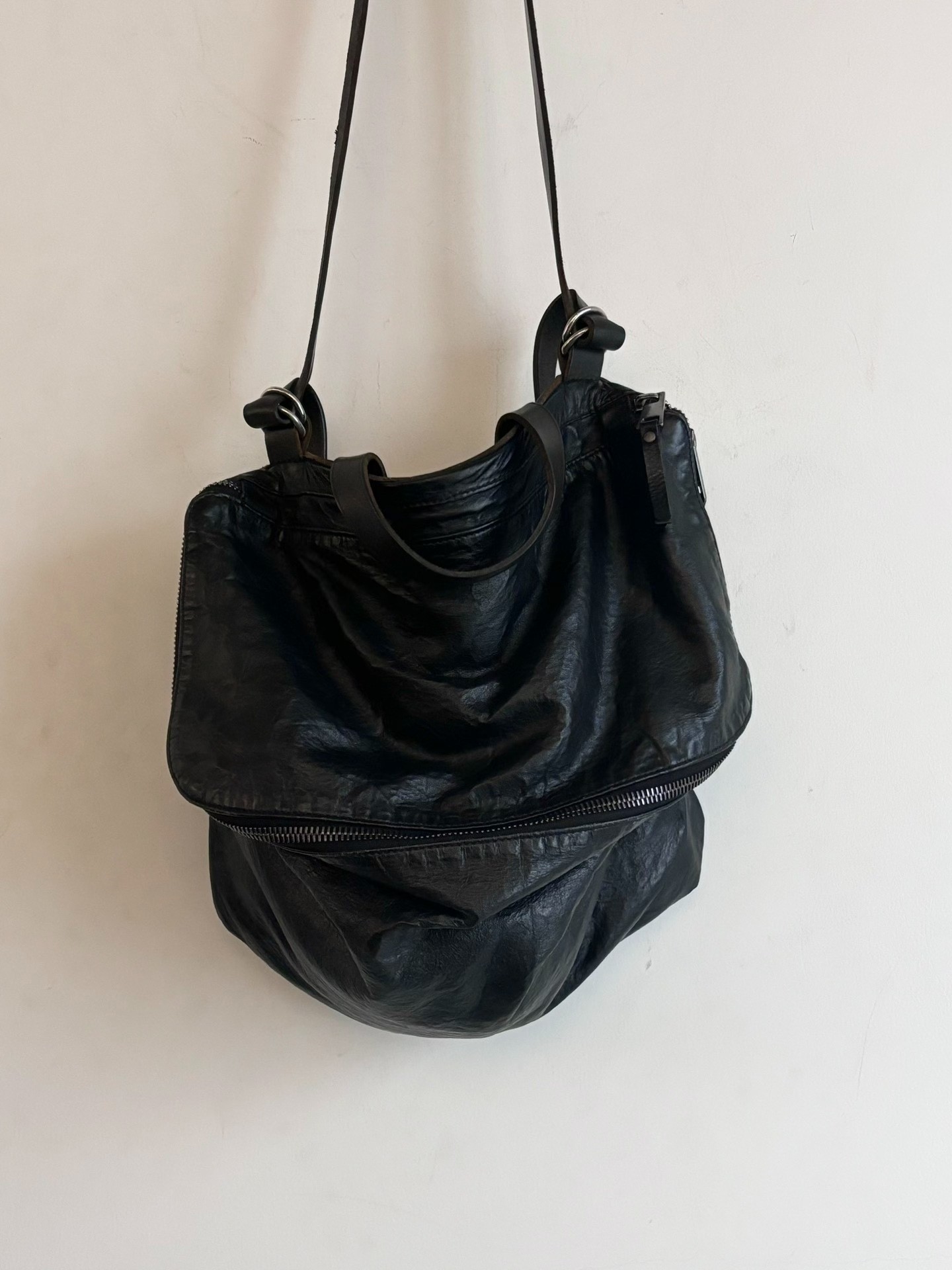 Maison Margiela SS2016 Wrinkled Leather Bag — back