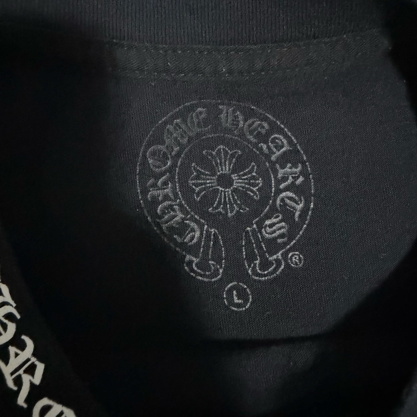 Chrome Hearts Neck Logo Short Sleeve Tee — detail