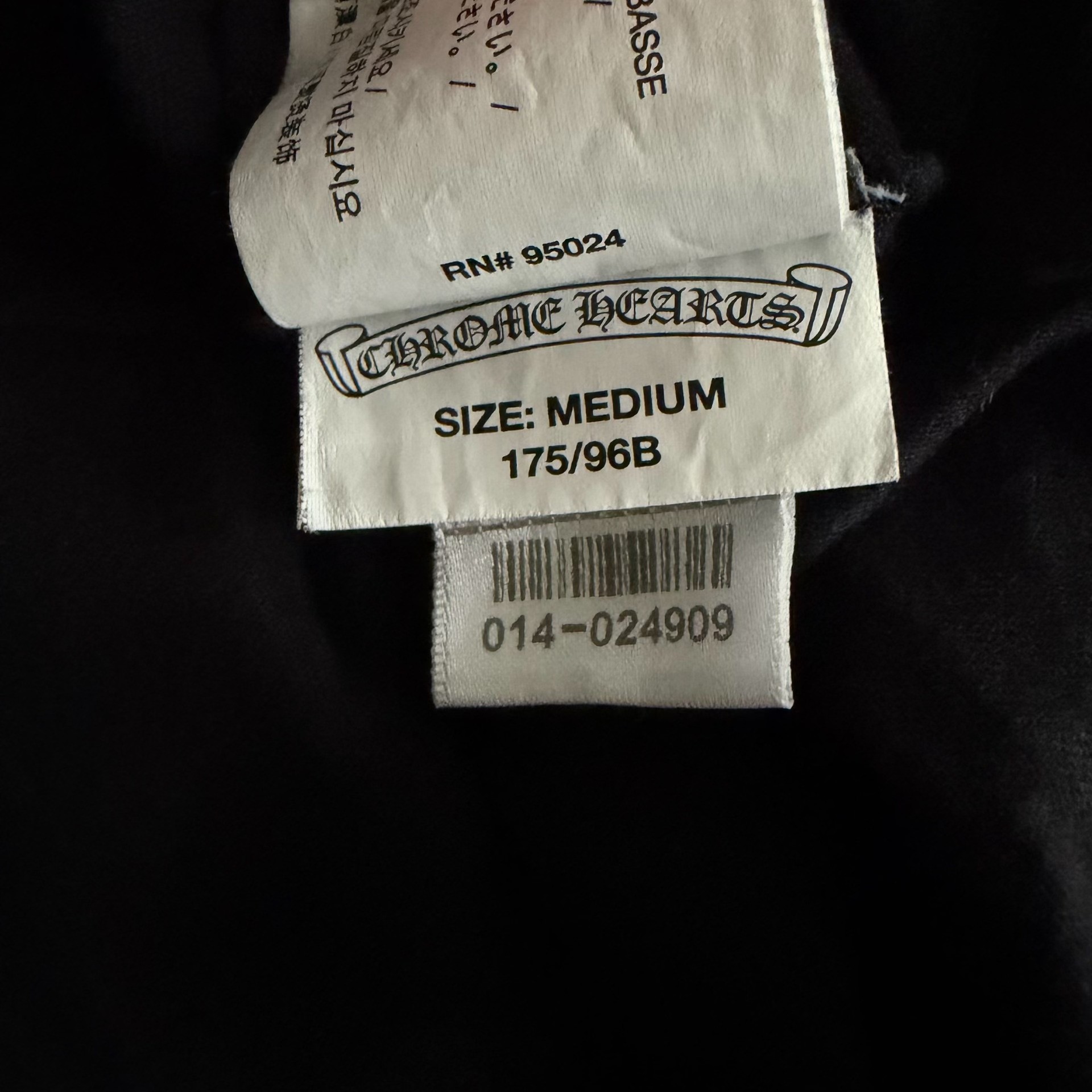 Chrome Hearts Black Long Sleeve Shirt — back