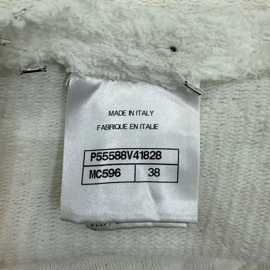 Chanel Long Silver-Thread Tweed Coat — back