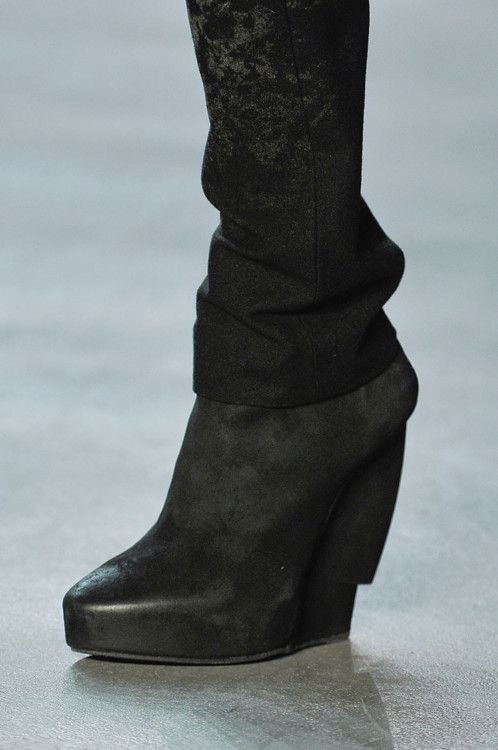Helmut Lang 2012 Wedge Platform Boots
